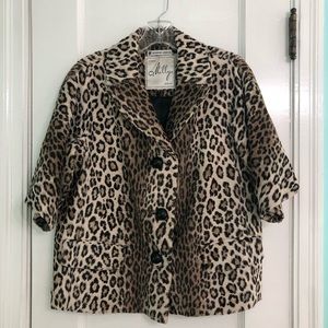 Milly for Bergdorf Goodman faux fur leopard jacket